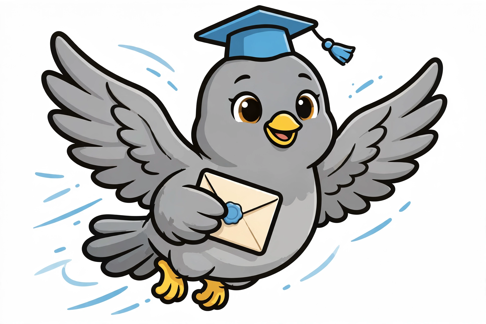 Penny the pigeon delivering your bundle